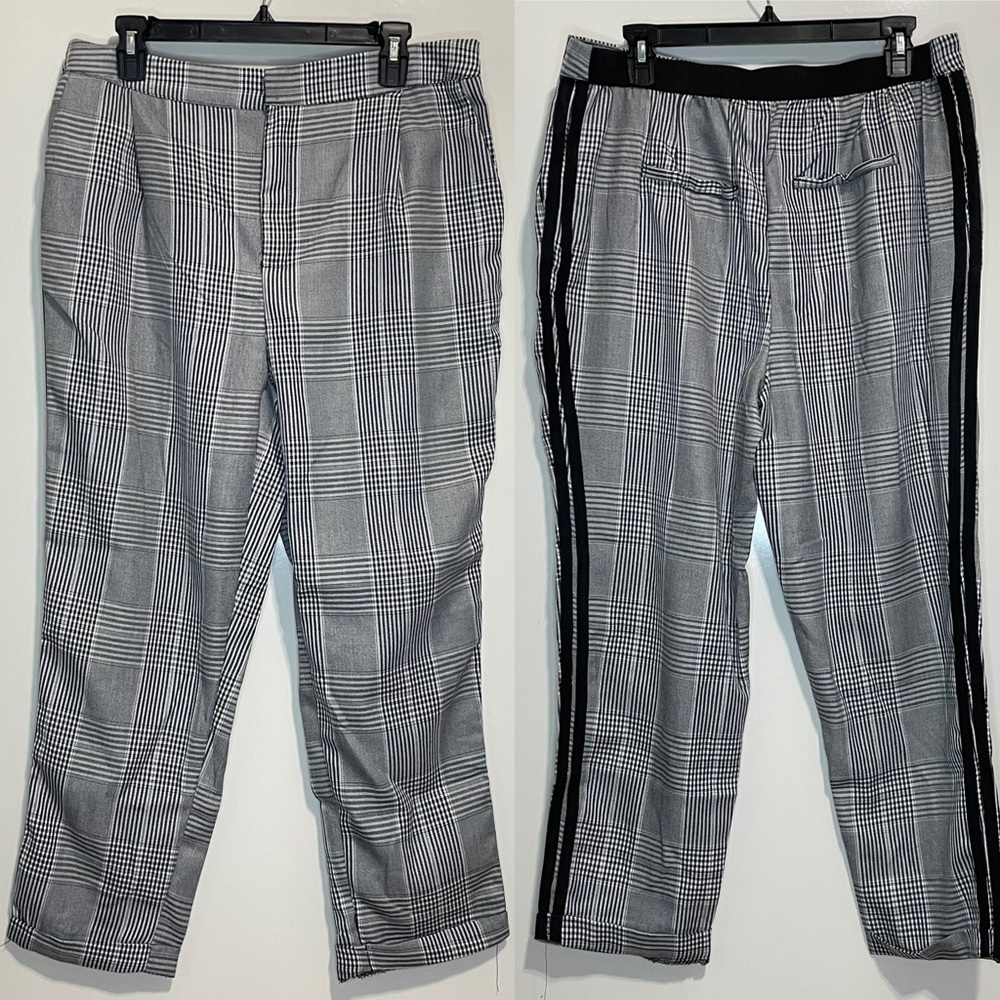 Hype Plaid Dress Slacks Pants Striped